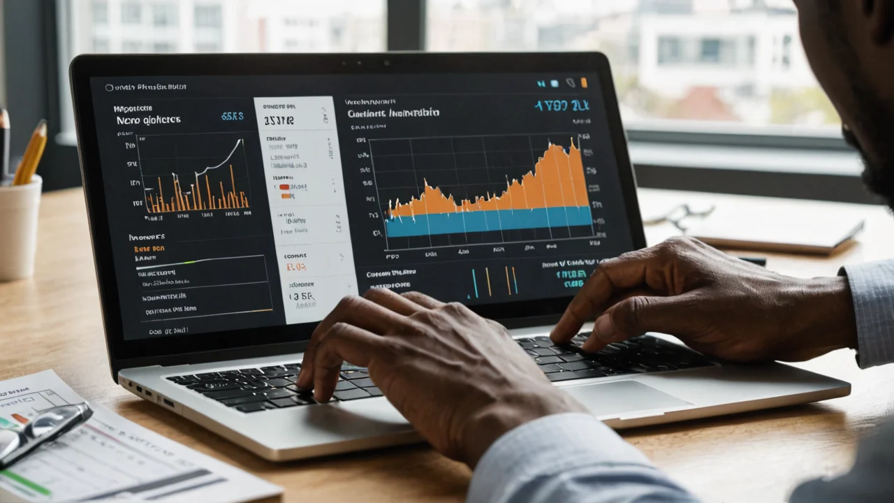 Gráficos e indicadores na Nova Futura Investimentos